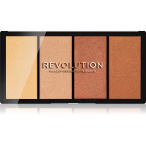 Makeup Revolution Reloaded paleta rozjasňovačů odstín Lustre Lights Heatwave 4 x 5 g