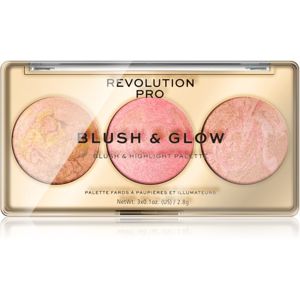 Revolution PRO Blush & Glow paletka pro celou tvář odstín Peach Glow 8.4 g