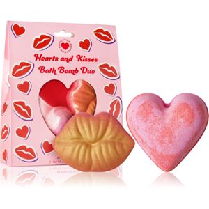 I Heart Revolution Bath Fizzer Heart & Kisses koupelová bomba 2x85 g
