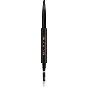 Makeup Revolution Duo Brow Definer precizní tužka na obočí odstín Dark Brown 0,25 g