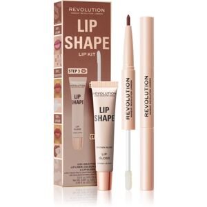 Makeup Revolution Lip Shape Kit sada na rty odstín Brown Nude 1 ks