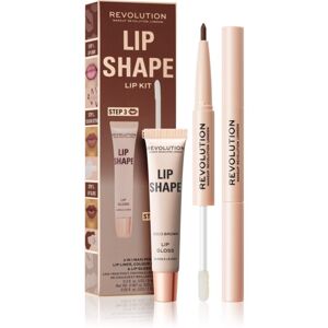 Makeup Revolution Lip Shape Kit sada na rty odstín Coco Brown 1 ks