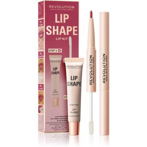 Makeup Revolution Lip Shape Kit sada na rty odstín Rose Pink 1 ks