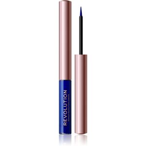 Makeup Revolution Super Flick tekuté oční linky odstín Blue 2,4 ml