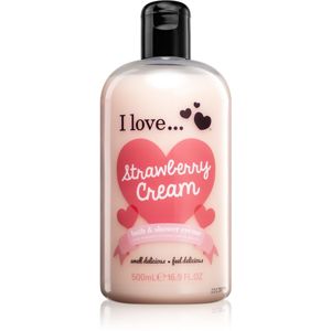 I love... Strawberry Cream sprchový a koupelový krém 500 ml
