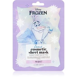 Mad Beauty Frozen Olaf plátýnková maska s rozjasňujícím a hydratačním účinkem 25 ml