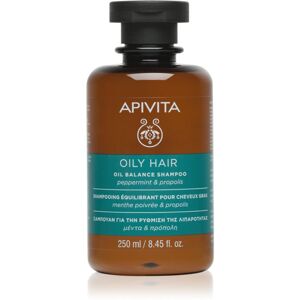 Apivita Hair Care Oily Hair hloubkově čisticí šampon pro mastnou pokožku hlavy pro posílení a lesk vlasů 250 ml