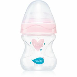 Nuvita Cool Bottle 0m+ kojenecká láhev Transparent pink 150 ml
