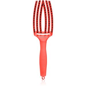 Olivia Garden Fingerbrush L´amour plochý kartáč na vlasy Passion Red