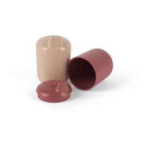 Dantoy Tiny Bio Sippy Cups hrnek Nude/Red 0m+ 2 ks