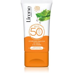 Lirene Sun care ochranná denní emulze na obličej a dekolt aloe vera spf 50 50 ml