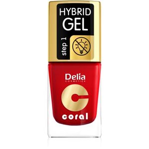 Delia Cosmetics Coral Nail Enamel Hybrid Gel gelový lak na nehty odstín 01 11 ml