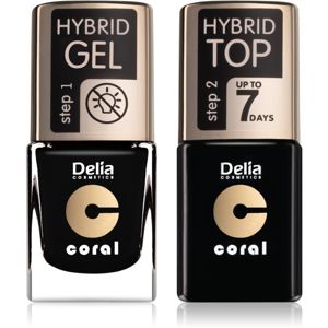 Delia Cosmetics Coral Nail Enamel Hybrid Gel sada odstín 26 pro ženy