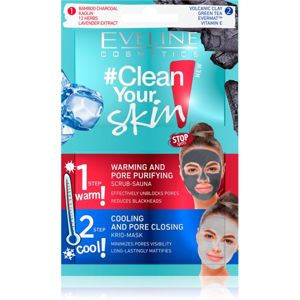 Eveline Cosmetics #Clean Your Skin hloubkově čisticí pleťová maska 2 v 1 2 x 5 ml