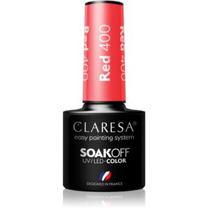 Claresa SoakOff UV/LED Color Rainbow Explosion gelový lak na nehty odstín Red 400 5 g