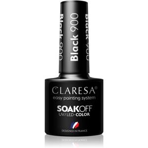 Claresa SoakOff UV/LED Color Black gelový lak na nehty odstín 900 5 g