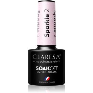 Claresa SoakOff UV/LED Color Sparkle gelový lak na nehty odstín 2 5 g