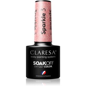 Claresa SoakOff UV/LED Color Sparkle gelový lak na nehty odstín 3 5 g
