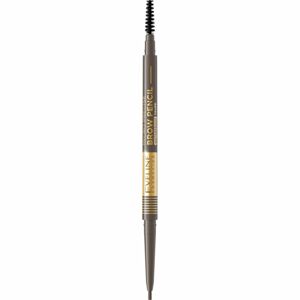 Eveline Cosmetics Micro Precise voděodolná tužka na obočí s kartáčkem 2 v 1 odstín 01 Taupe 4 g