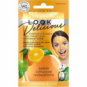 Eveline Cosmetics Look Delicious Orange & Lime hydratační a rozjasňující maska s peelingovým efektem 10 ml