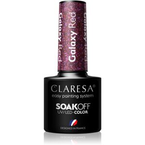 Claresa SoakOff UV/LED Color Galaxy gelový lak na nehty odstín Red 5 g