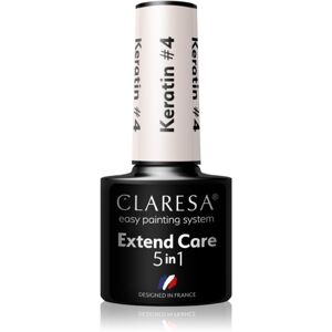 Claresa Extend Care 5 in 1 Keratin podkladový lak pro gelové nehty s vyživujícím účinkem odstín #4 5 g