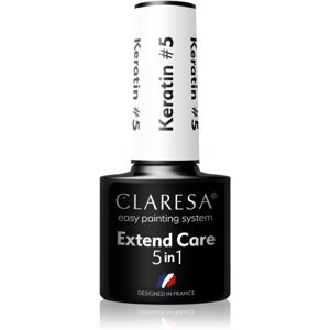 Claresa Extend Care 5 in 1 Keratin podkladový lak pro gelové nehty s vyživujícím účinkem odstín 5 g