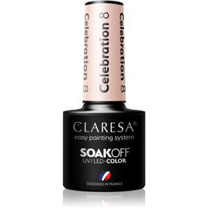Claresa SoakOff UV/LED Color Celebration gelový lak na nehty odstín 8 5 g