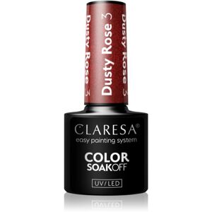 Claresa SoakOff UV/LED Color Dusty Rose gelový lak na nehty odstín 3 5 g