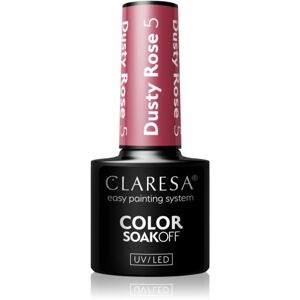 Claresa SoakOff UV/LED Color Dusty Rose gelový lak na nehty odstín 5 5 g