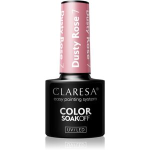 Claresa SoakOff UV/LED Color Dusty Rose gelový lak na nehty odstín 7 5 g