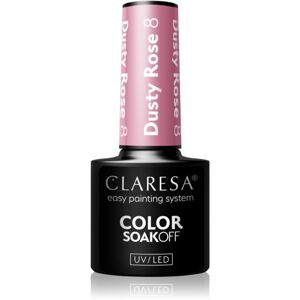 Claresa SoakOff UV/LED Color Dusty Rose gelový lak na nehty odstín 8 5 g