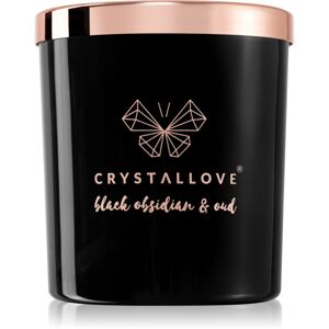 Crystallove Crystalized Scented Candle Black Obsidian & Oud vonná svíčka 220 g