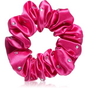 Crystallove Crystalized Silk Scrunchie hedvábná gumička do vlasů barva Hot Pink 1 ks