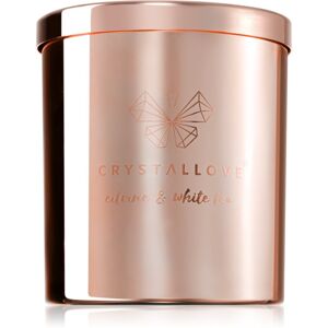 Crystallove Crystalized Scented Candle Citrine & White Tea vonná svíčka 220 g