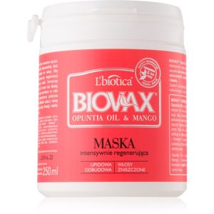 L’biotica Biovax Opuntia Oil & Mango regenerační maska pro poškozené vlasy 250 ml