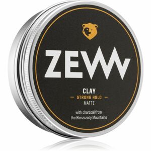 Zew For Men Charcoal Matte Clay tvarující matná hlína do vlasů s aktivním uhlím Strong Hold 100 ml