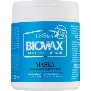 L’biotica Biovax Keratin & Silk regenerační maska pro hrubé vlasy 250 ml