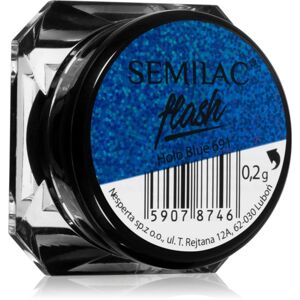 Semilac Flash třpytivý prášek na nehty odstín Holo Blue 691 0,2 g