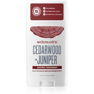 Schmidt's Cedarwood + Juniper tuhý deodorant bez obsahu hliníkových solí 75 g