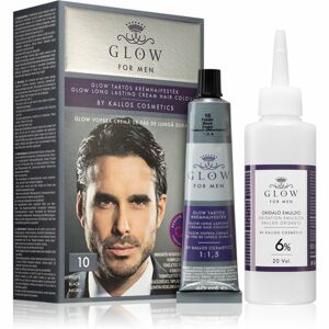 Kallos Glow For Men permanentní barva na vlasy pro muže odstín 10 Black