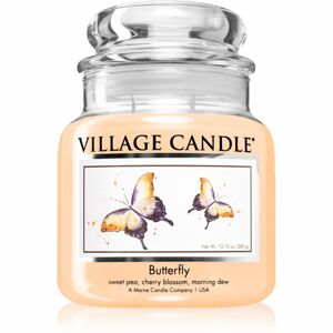 Village Candle Butterfly vonná svíčka (Glass Lid) 389 g