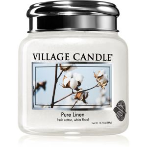 Village Candle Pure Linen vonná svíčka (Metal Lid) 389 g