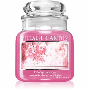 Village Candle Cherry Blossom vonná svíčka (Glass Lid) 389 g