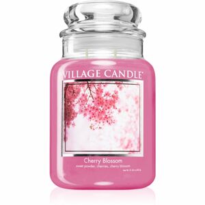Village Candle Cherry Blossom vonná svíčka (Glass Lid) 602 g