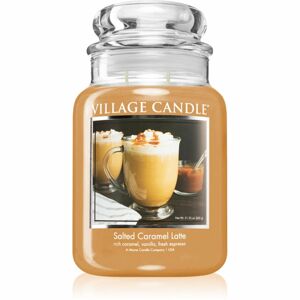 Village Candle Salted Caramel Latte vonná svíčka (Glass Lid) 602 g