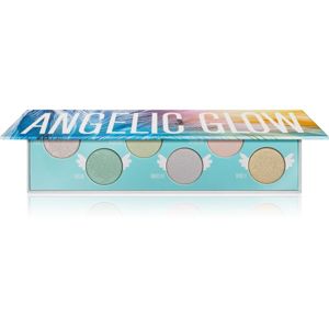 Rude Cosmetics Angelic Glow paleta očních stínů a rozjasňovačů 9 g