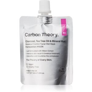 Carbon Theory Charcoal, Tea Tree Oil & Mineral Mud intenzivní regenerační maska pro problematickou pleť, akné 50 ml