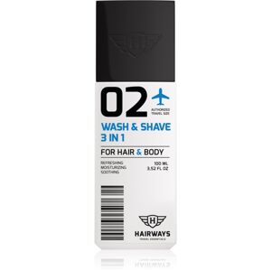 Hairways Travel Essentials 3 v 1 šampon, kondicionér a sprchový gel 100 ml