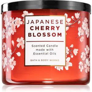 Bath & Body Works Japanese Cherry Blossom vonná svíčka s esenciálními oleji 411 g